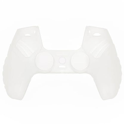 eXtremeRate PlayVital Glow in Dark - Green Guardian Edition Ergonomic Soft Anti-Slip Controller Silicone Case Cover for ps5, Rubber Protector Skins with Joystick Caps for ps5 Controller - color: Glow in Dark Green