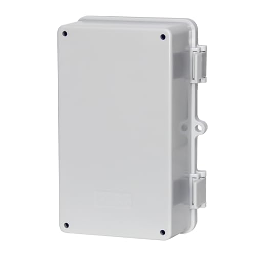 Electrical Junction Box - Outdoor Electrical Box Waterproof ABS Plastic Engineering Enclosure with Plastic Snap Gray Cover 6.5"x3.7"x2.6" - color: Grey Cover, size: 6.5"x3.7"x2.6"