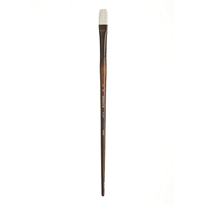 Seneca Artist Brushes by Willow Wolfe, Professional Synthetic Bristle Paint Brush for Acrylic, Oil and Water Mixable Oil, Series 1700, 8 Flat - size: 8