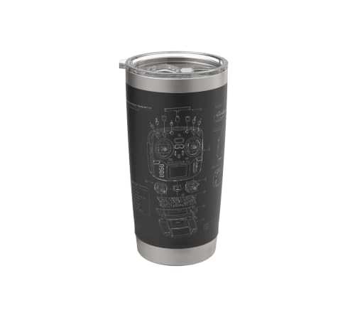 RC Transmitter Blueprint FPV Drone RC Car Radio Controller Stainless Steel Insulated Tumbler