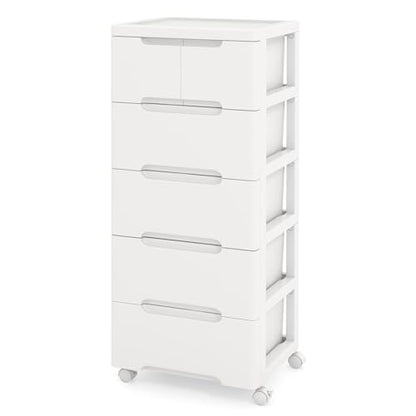 LOKO 6-Drawer Plastic Rolling Storage Cart (16"x13"x38") - size: 16”x13”x38” (6 Drawers)