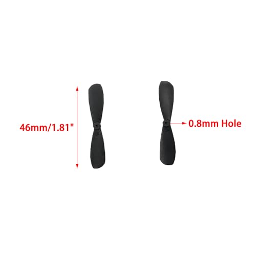 10PCS Mini Propellers 46mm 2-Blades Nylon Positive and Negative Propellers for RC Airplane Plane Helicopter DIY Model Toy Accessories