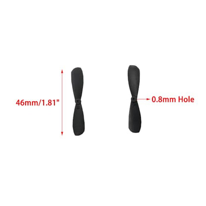 10PCS Mini Propellers 46mm 2-Blades Nylon Positive and Negative Propellers for RC Airplane Plane Helicopter DIY Model Toy Accessories