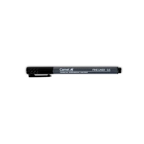 Camel Fine Liner Pens, assorted pack of 6 pens with 6 free A6 postcards