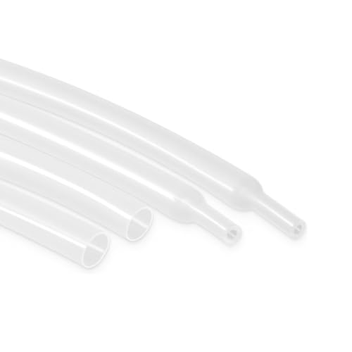 3/16" 3:1 Heat Shrink Tubing Transparent Dual Wall Adhesive Lined Wire Heat Shrink Tube Insulation Sealing Waterproof Oil-Proof Anti-Friction (Clear, 16.4ft) - color: Clear, size: 4.8mm(3/16")-16.4ft