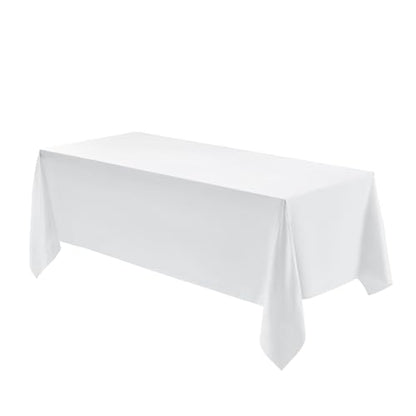 VidaFete Everyday Series Rectangle Tablecloth 60" x 102" 1 Pack White - color: White, size: 102" x 60" (Rectangular)