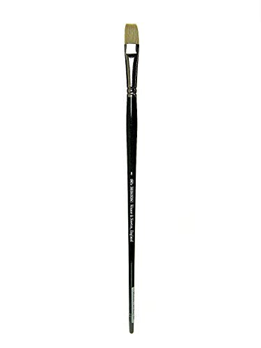 Winsor & Newton Winton Hog Bristle Brush-Bright #8, 8, Green - size: #8, style: Bright