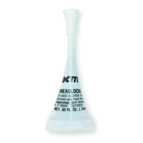 Loctite 271 High Strength Threadlocker, 0.5 mL Tube, Red with 3 metal threads