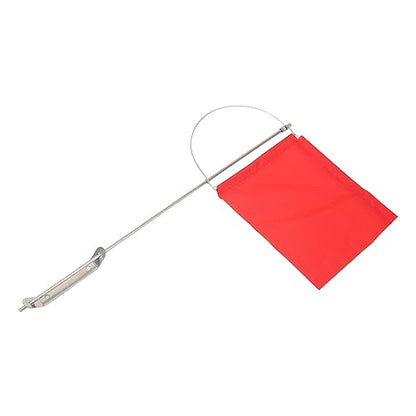Uxsiya Wind Indicator Flag Marine Mast Flag Stainless Steel Wind Lightweight Prevention for Yacht (140x120mm / 5.51x4.72 in)