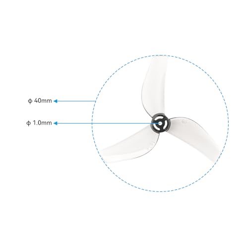 BETAFPV 12pcs Gemfan 1614 3-Blade Propeller with 1.0mm Shaft - Transparent