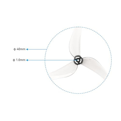 BETAFPV 12pcs Gemfan 1614 3-Blade Propeller with 1.0mm Shaft - Transparent