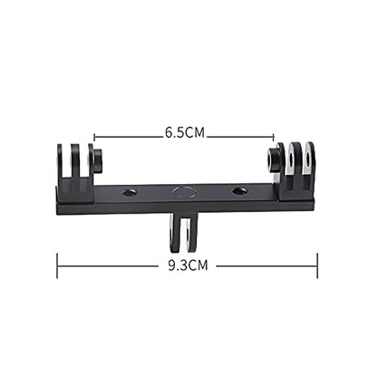 Aluminum Dual Mount,Twin Adapter Mount Compatible with GoPro Hero 13 12 11 10 9 8 7 6 5 Black,APEMAN/AKASO/DJI Omso Action 5 pro/4/3/2 and More
