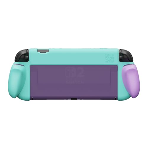 Savage Raven by Skull & Co. GripCase: Soft Protective Case with Replaceable Grips for Nintendo Switch 2- Light Purple/Light Green (Limited Edition) - color: [Limited Edition]-Light Purple/Light Green, size: GripCase ONLY