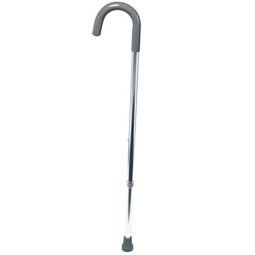 Days Standard Cane, Limited Mobility Aid for Elderly and Handicapped, Aluminum Walking Stick with Rubber Foot for Motor Control and Stability, Walk Assist with Slip Resistant Rubber Tip for Traction