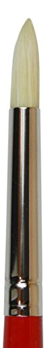 ZEM Brush Chungking Deluxe White Hog Bristle Interlocked Round Artist Brush Set Sizes 2,4,6,8