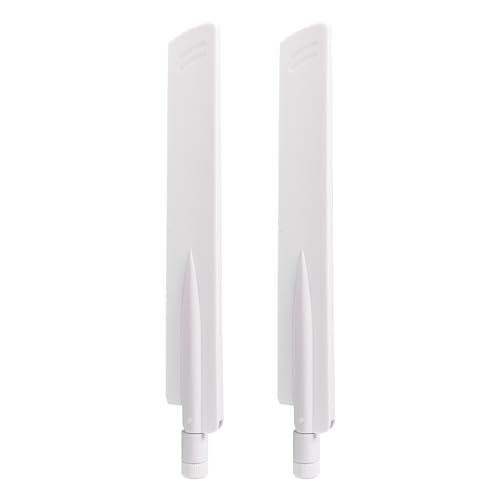 Eightwood Tri-Band WiFi 6E Antenna, RP-SMA Antenna White (2-Pack)