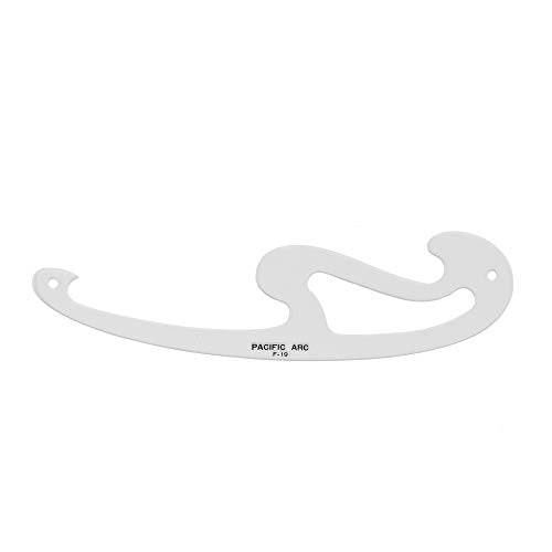 Pacific Arc Professional French Curves, Acrylic, Plain Edge, 10.875 Inches - size: F-19