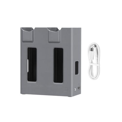 Dual-Port Battery Charging Dock Station with USB-C to USB-C Cable Support Storage & Full Mode Fit for Mavic 4 Pro Drones