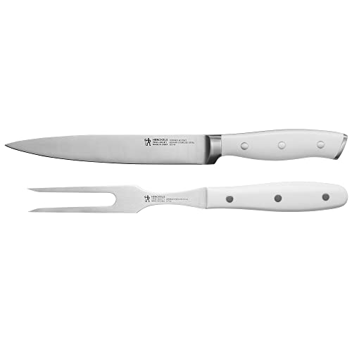 HENCKELS Forged Accent Razor-Sharp 2-pc Carving Knife Set, White Handle, German Engineered Informed by 100+ Years of Mastery - color: White