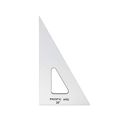 Pacific Arc Drafting Triangle, 20-inch, 30/60/90 Degrees, Clear Acrylic - color: Clear, size: 20-in, 30/60/90 degrees