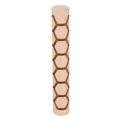 HARFINGTON Wood Clay Roller 4" Hexagon Pattern Rolling Pins Wood Rollers Pottery Tools Wood Grain Texture Rollers for Clay Baking Dough Playdough DIY - style: Hexagon