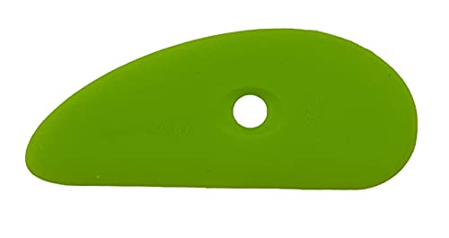 Xiem Tools Ultra-Soft Silicone Clay Rib for Pottery and Ceramics (Large),Green - size: Large