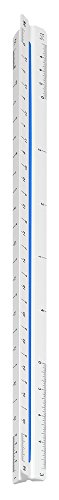 STAEDTLER Architectural Triangular Scale, 12in Scale Ruler with 6 Different Scales, Color-Coded Grooves, Die-Engraved Graduations (Pack of 2) - size: 12 Inch Pack of 2