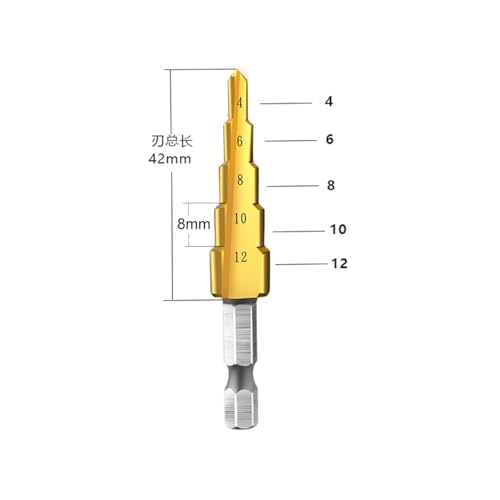 Compatible with Great Planes 4-Step Propeller Shaft Reamer Standard 4 6 8 10 12MM Opener Drill RC Tools(Drill) - size: Drill