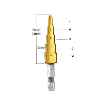 Compatible with Great Planes 4-Step Propeller Shaft Reamer Standard 4 6 8 10 12MM Opener Drill RC Tools(Drill) - size: Drill