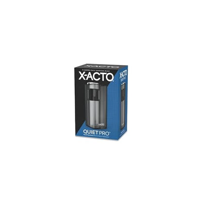 X-ACTO Electric Pencil Sharpener, Quiet Pro, Auto-Adjust Dial, Safestart Motor, SmartStop, Black, 1 Count