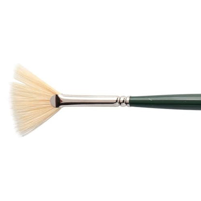 Winsor & Newton Winton Hog Bristle Brush-Fan #1, 1, Green - size: #1, style: Fan