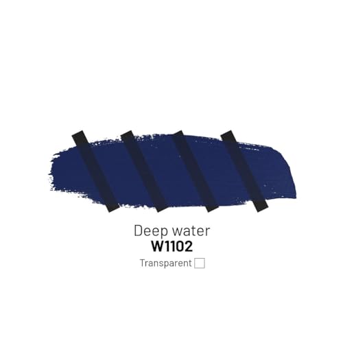 Kamenskaya Acrylic Inks for Artists - Deep Water Acrylic Ink, 3.38 Fl Oz (100 ml) - color: Deep Water