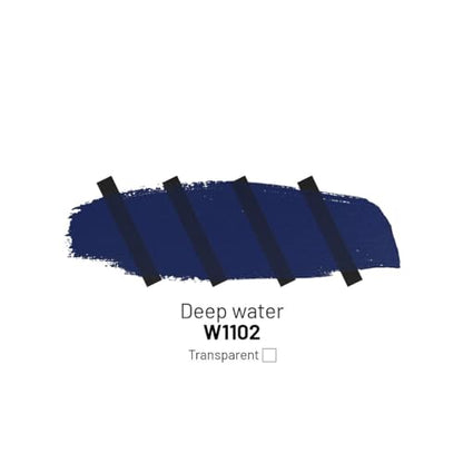 Kamenskaya Acrylic Inks for Artists - Deep Water Acrylic Ink, 3.38 Fl Oz (100 ml) - color: Deep Water