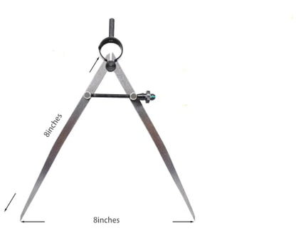 Brccee AC Leathers DIY Adjustable Edge Creaser Wing Divider,Rotating Craft Tool Leather Craft Compasses, Compass Drawing Tool (8 Inch) - color: 8 Inch