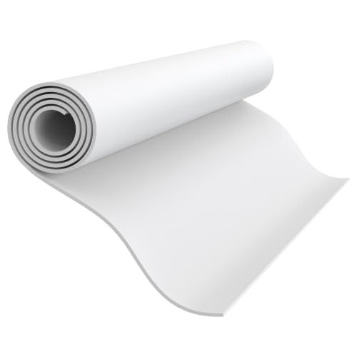 Foam Craft Sheets, 38x100CM EVA Foam Roll, 4MM White DIY Handcraft Sheets - color: WHITE-15x39in-4MM
