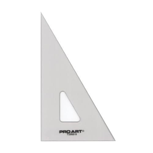 Pro Art 8-Inch 30/60-Degree Triangle, Smoke - color: Smoke, size: 8-inch, 30/60 Degrees