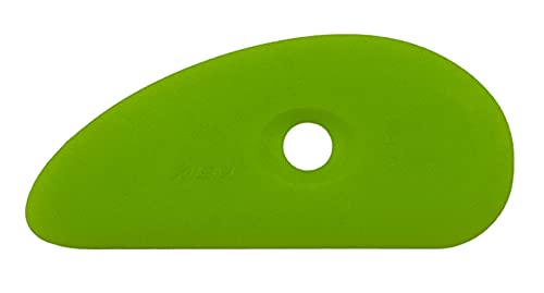 Xiem Tools Ultra-Soft Silicone Clay Rib for Pottery and Ceramics (Medium), Green - size: Medium