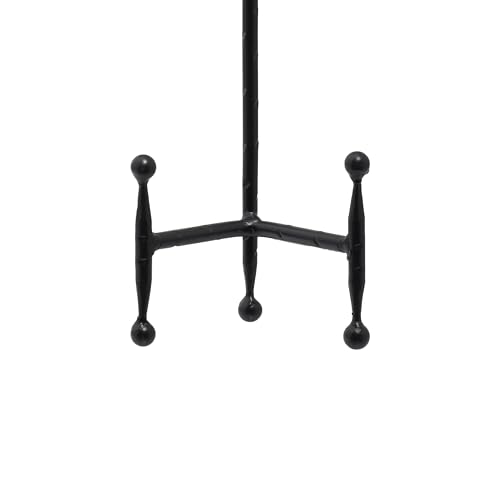 Deco 79 Metal Display Easel Tabletop Easel with Ball Details, Set of 3 Display Stand 12", 10", 8"H, Black