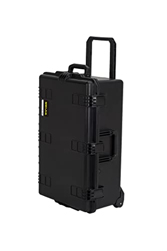 MEIJIA Premium Waterproof Rolling Hard Camera Case,Hard Protective Case with customizable fit foam and wheels,Full Protection with Light&Convenient Design,Elegant Black (31.3"X20.3"X12.25") - size: 31.3"X20.3"X12.25"