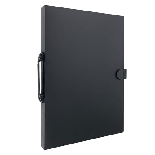 JJRING 16x22 Art Portfolio Binder with Handle Black - color: Black
