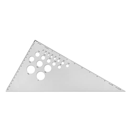 Alumicolor Aluminum 12 Inch Calibrated Drafting Triangle, 30/60/90 Degree