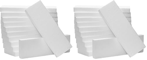 Juvale Foam Rectangle Blocks for Crafts - 12 in x 4 in x 1 in, White, 24 Pack - Cuttable & Paintable for Diorama Foam Boards & Sheets, Model Making & School Projects - size: Medium (Pack of 2)