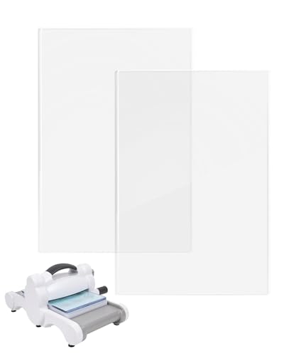 2 Pack Clear Polycarbonate Cutting Pads for Die Cut Machines,7.75x5.88 Inch