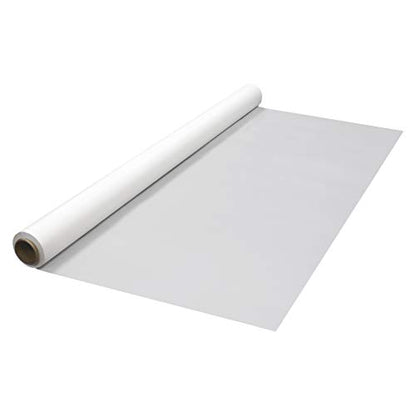 Party Essentials Plastic Banquet Table Roll Available in 27 Colors, 40" x 100', White - color: White, size: 1200" x 40" (Rectangular)