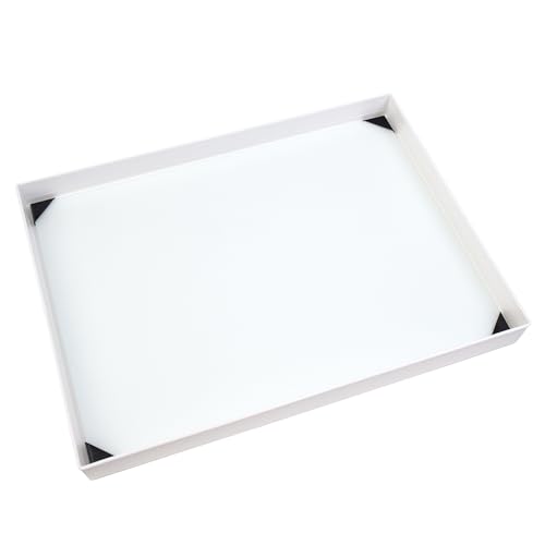New Wave POSH Glass Arist Palette & Masterson Artist Palette Seal 12"X16" Set, Tempered Glass Palette + Airtight Seal, Keep Oil Paint Fresh, Preserve Paint, Transport Safely, Made in USA (White) - color: White