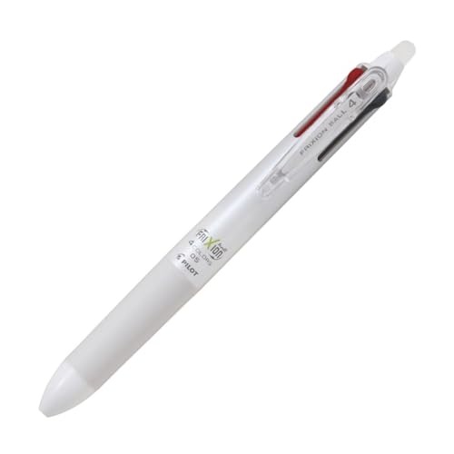 Pilot Frixion Ball Knock 4-Color Gel Ink Multi-Pen, White (LKFB-80EF-W)