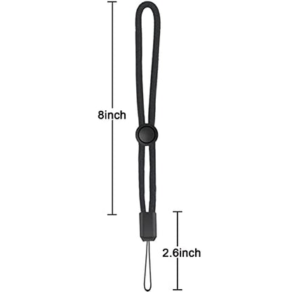YOUOWO 5Pack Nylon Lanyards with Buttons,Adjustable Length(Black) - color: 5 Pack-black