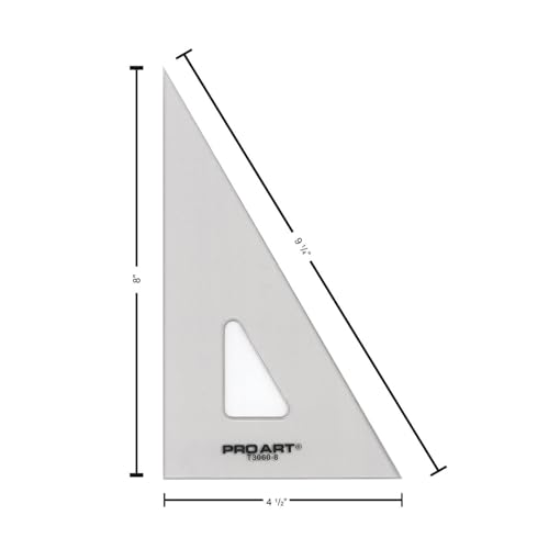 Pro Art 8-Inch 30/60-Degree Triangle, Smoke - color: Smoke, size: 8-inch, 30/60 Degrees