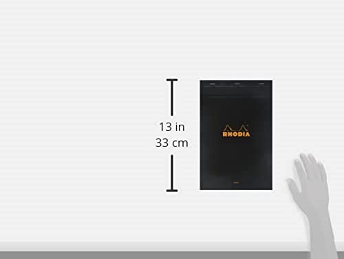 Rhodia Staplebound Notepads - Blank 80 Sheets - 8 1/4 x 12 1/2 in. - Black Cover