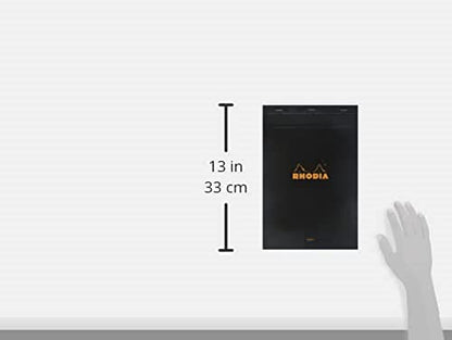 Rhodia Staplebound Notepads - Blank 80 Sheets - 8 1/4 x 12 1/2 in. - Black Cover